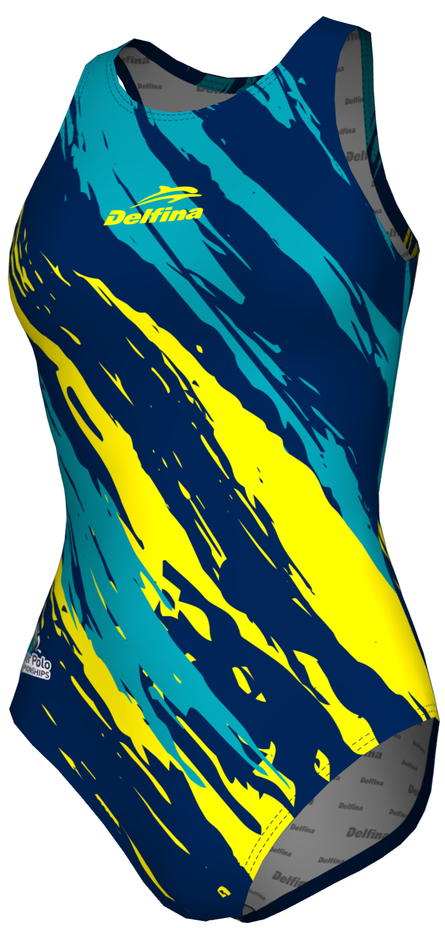 Striped Female Water Polo Suit 2021