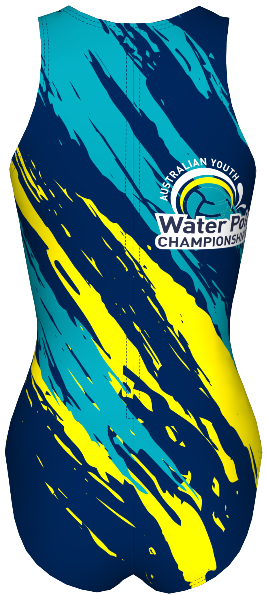 Striped Female Water Polo Suit 2021