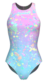 coloured one piece swimsuit