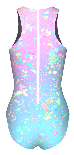 coloured one piece swimsuit