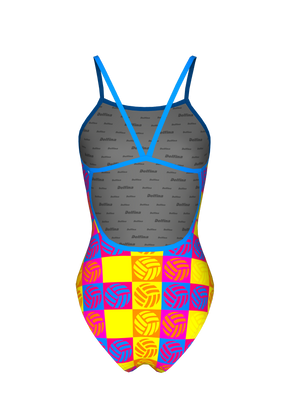 multi colour swimsuit